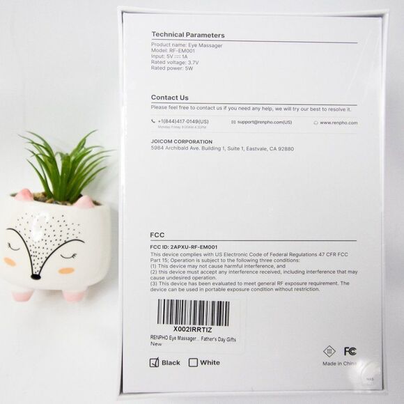 NWT RENPHO Eye Massager with Heat Bluetooth Music, color: black - Picture 8 of 15